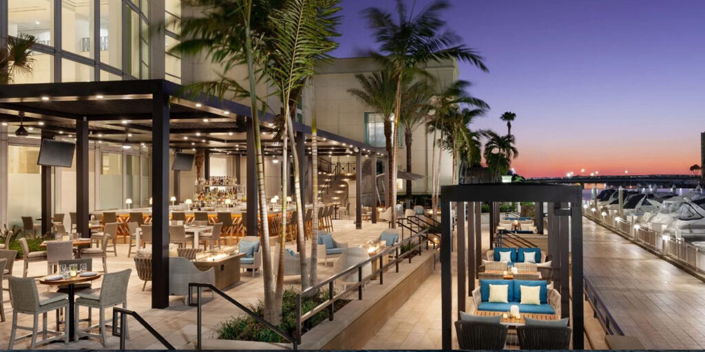 Anchor and Brine seating on the Riverwalk