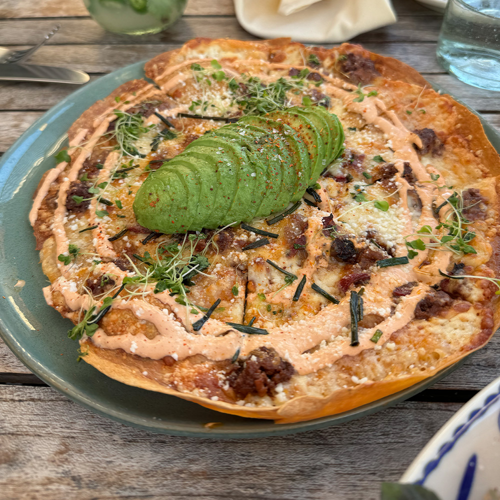 Chorizo Pizza at Casa Cami