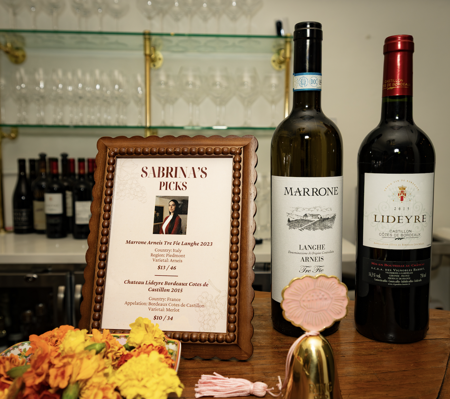 Bottle of wines on a table